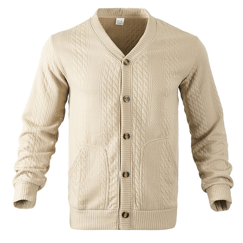 Herren Strickjacke mit V-Ausschnitt und praktischen Taschen Echoarchiv