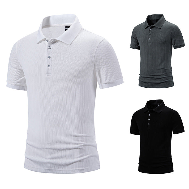 Herren hochwertiges Poloshirt mit moderner Struktur Echoarchiv