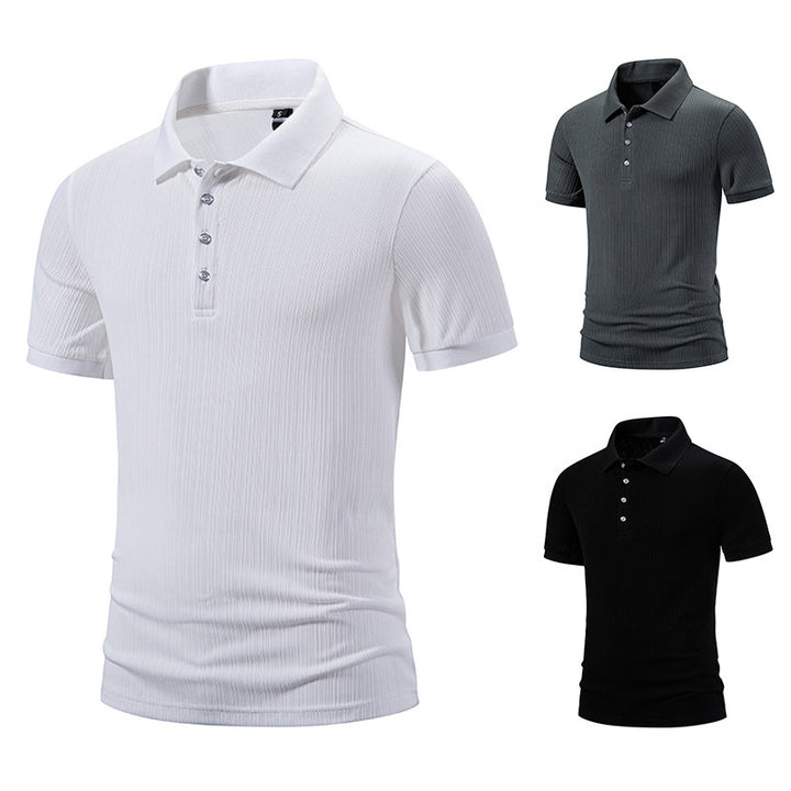 Herren hochwertiges Poloshirt mit moderner Struktur Echoarchiv
