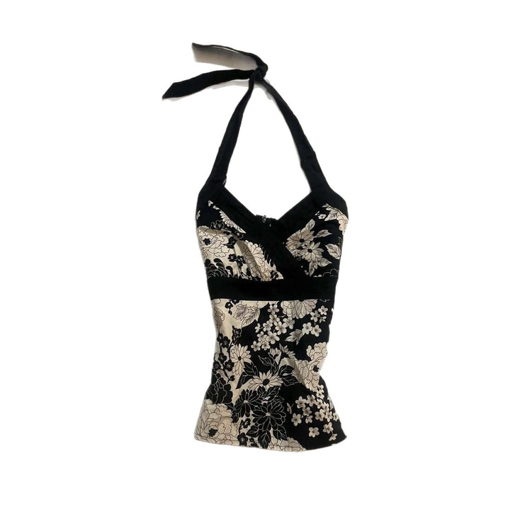 Damen elegantes Haltertop mit floralem Design Echo Archiv