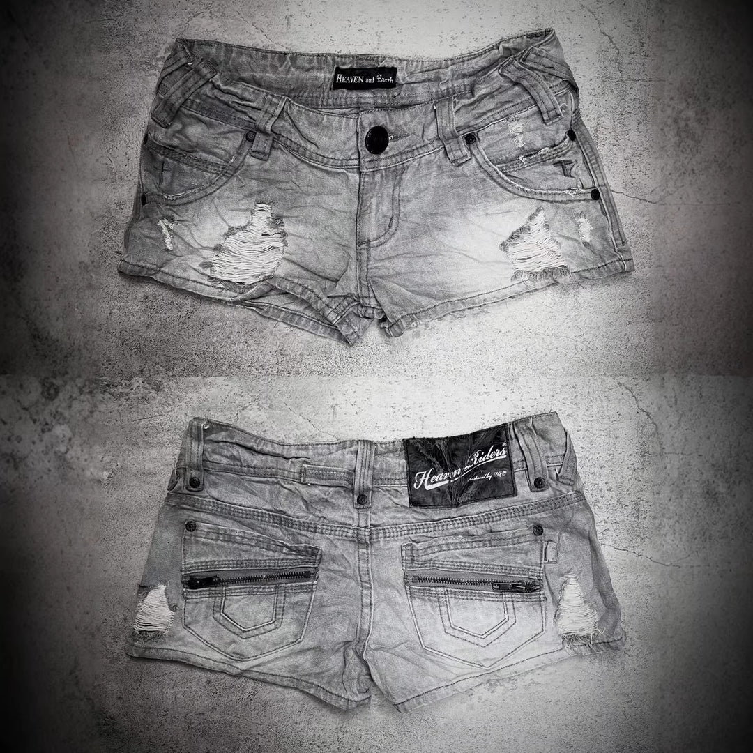Damen trendy Jeans-Shorts mit distressed Details Echo Archiv