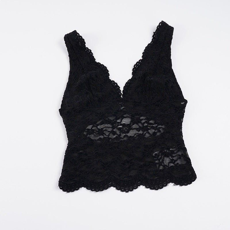Damen Spitzen-Camisole mit tiefem V-Ausschnitt und eleganter Spitze Echo Archiv