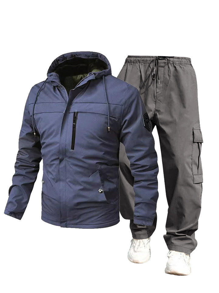 Herren Wetterfeste Outdoor-Jacke und Cargo-Hose Echo Archiv