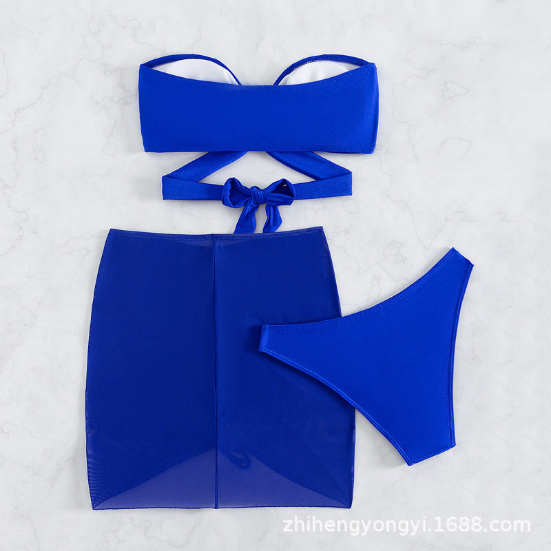 Damen Bandeau-Bikini mit verspieltem Wickeldesign Echo Archiv