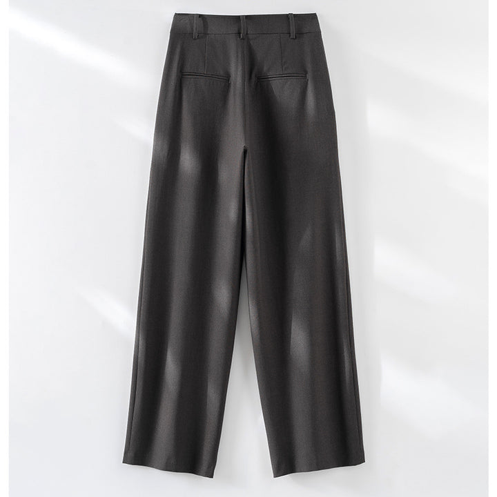 Damen Hochtaillierte Palazzo-Stoffhose mit Bundfalten, Eingrifftaschen und klarer Bügelfalte Echoarchiv