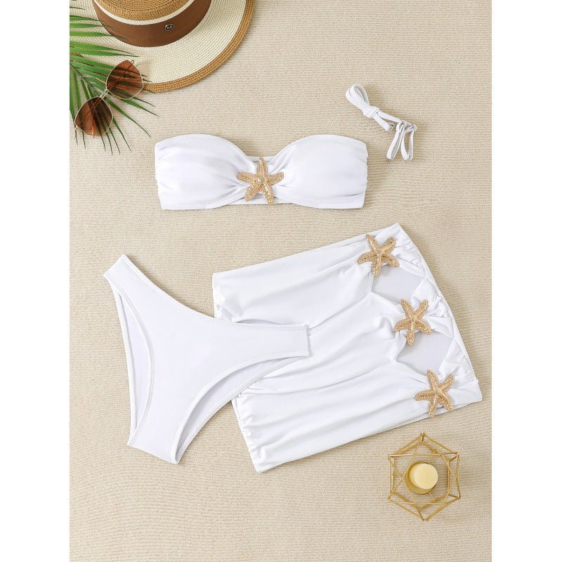 Damen Bandeau-Bikini mit dekorativem Rock Echo Archiv