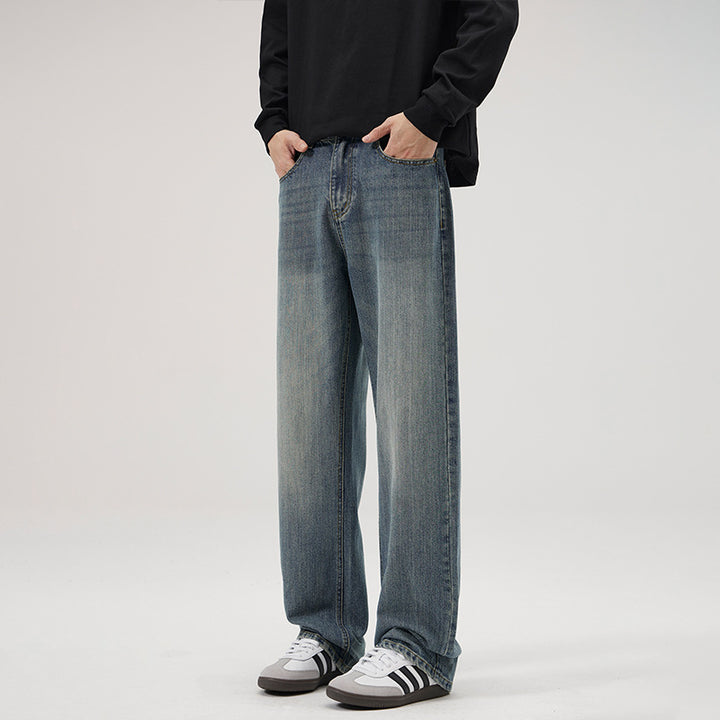 Herren Weite Vintage-inspirierte Komfort-Jeans mit geradem Bein Echo Archiv