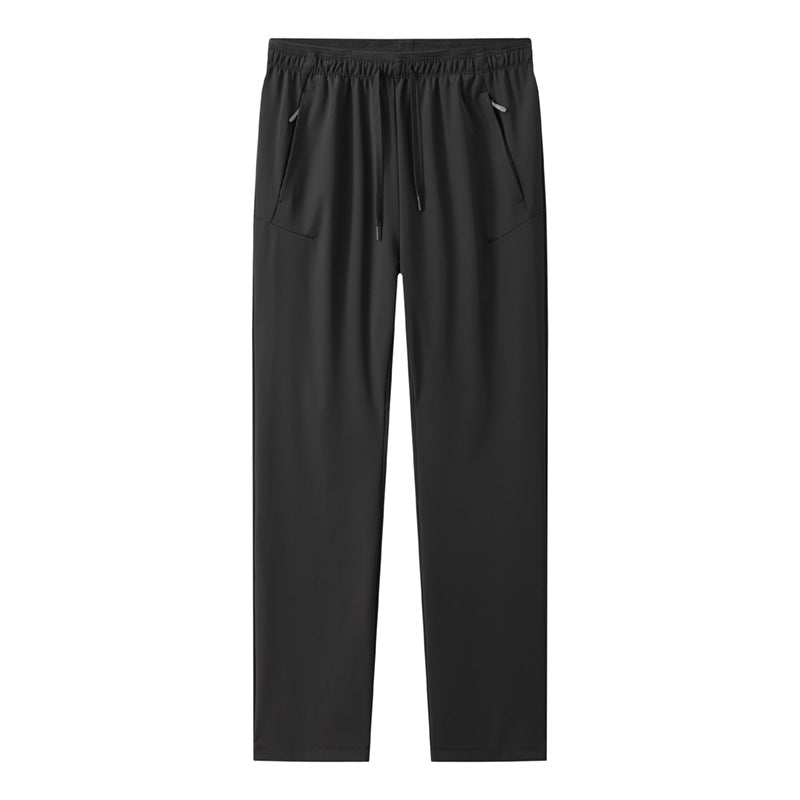 Herren Konische Travel-Jogginghose aus Funktionsjersey mit Elastbund, Kordelzug & verdeckten Reißverschlusstaschen Echoarchiv