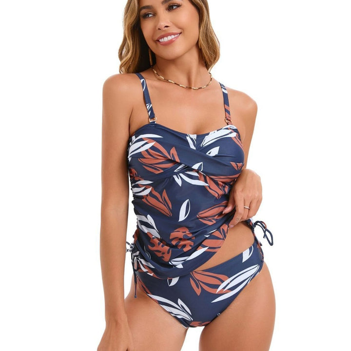 Damen Tankini mit raffinierten Raffungselementen und floralem Design Echo Archiv