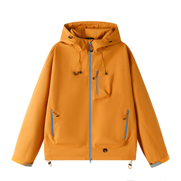 Herren Leichte Tech-Softshelljacke mit Kapuze, verstellbarem Saum und Kontrast-Reißverschlüssen Echo Archiv