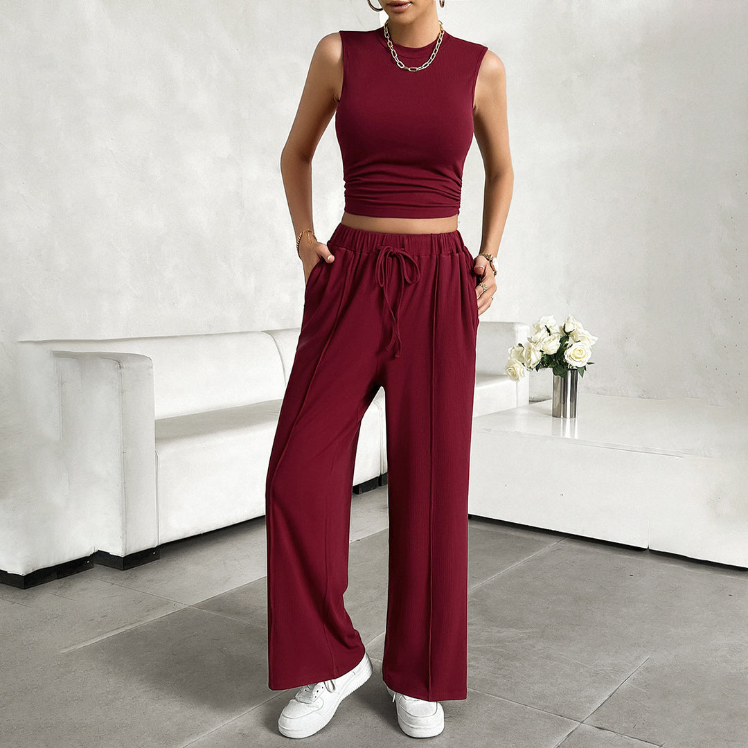 Damen Freizeit-Set mit tailliertem Top und weitem Hose Echo Archiv