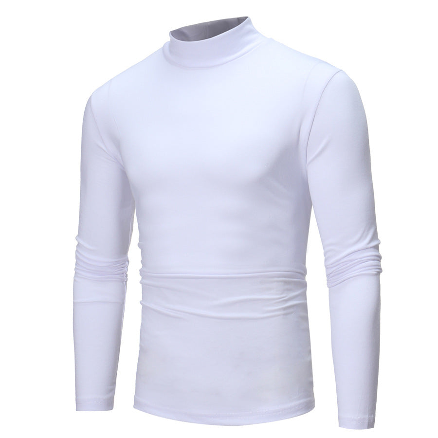 Rollkragen Langarmshirt Herren aus Baumwolle