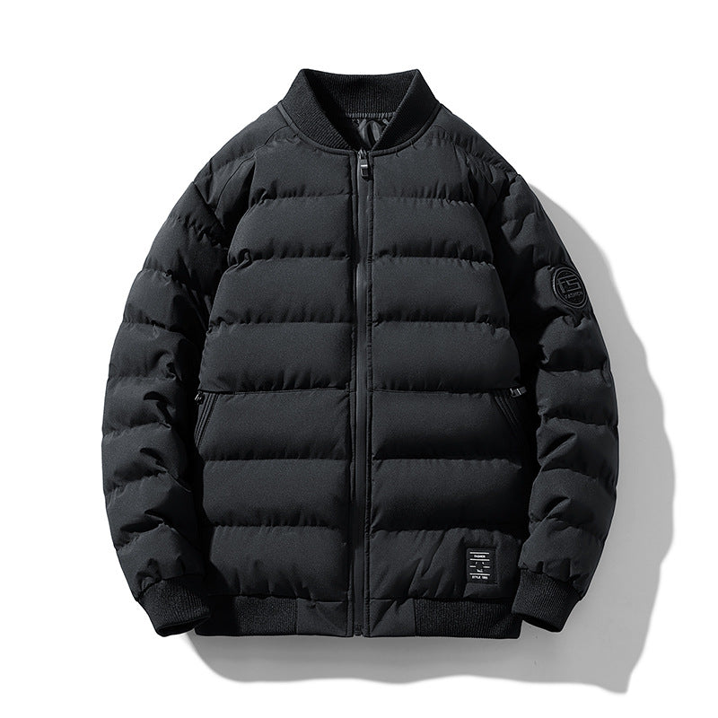 Herren Wattierte Bomberjacke mit Thermoisolierung, Stehkragen & elastischen Bündchen Echoarchiv
