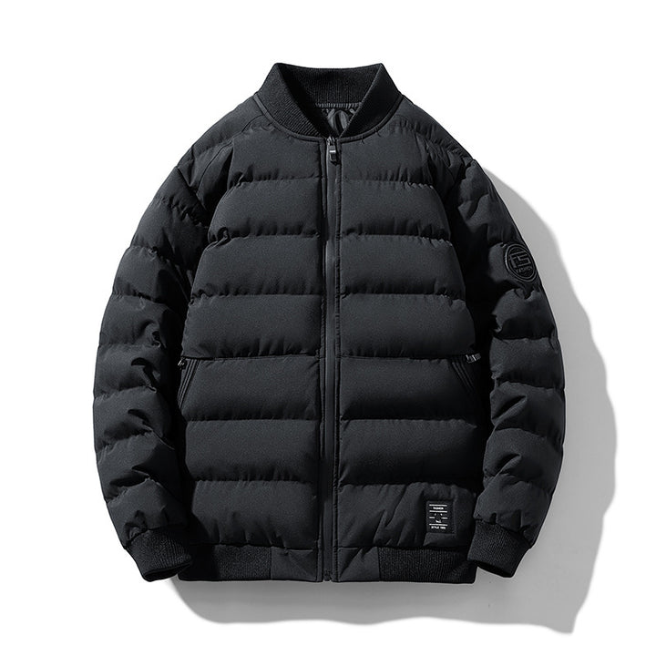 Herren Wattierte Bomberjacke mit Thermoisolierung, Stehkragen & elastischen Bündchen Echoarchiv