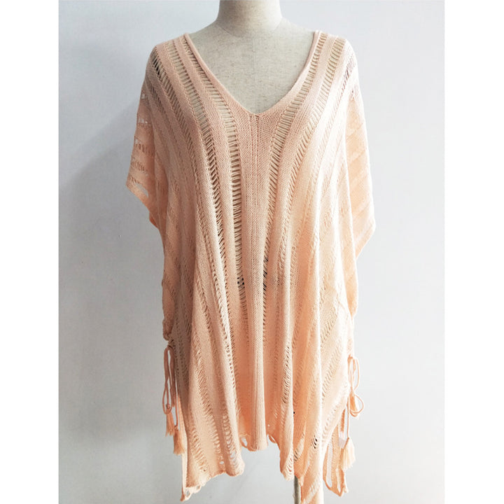 Damen lässige Strickbluse mit seitlichen Bindebändern Echo Archiv