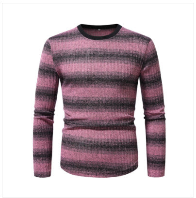 Herren Langarmshirt aus strukturiertem Material mit modischem Streifenmuster Echoarchiv