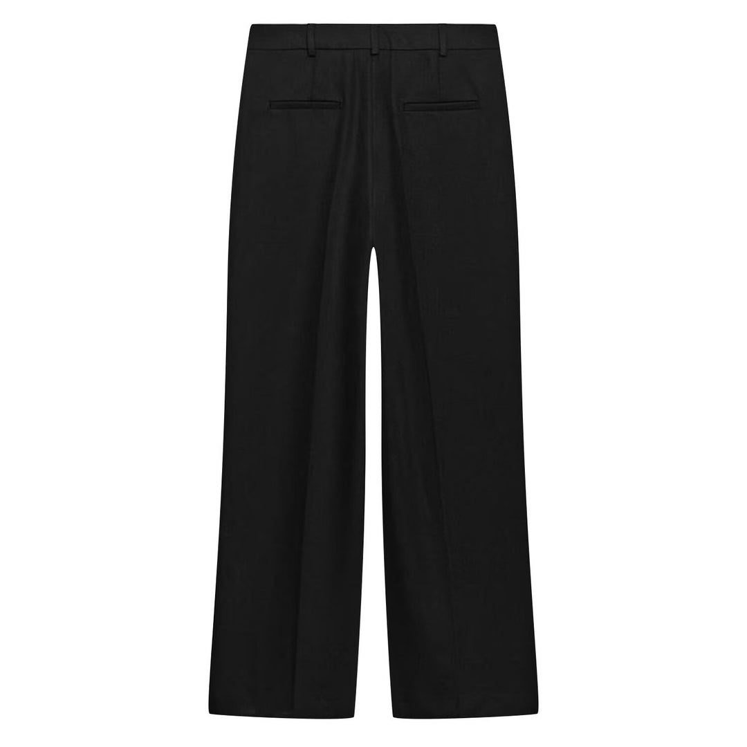 Damen Weit geschnittene Highwaist-Hose mit Vordernaht und langen Beinschlitzen Echo Archiv
