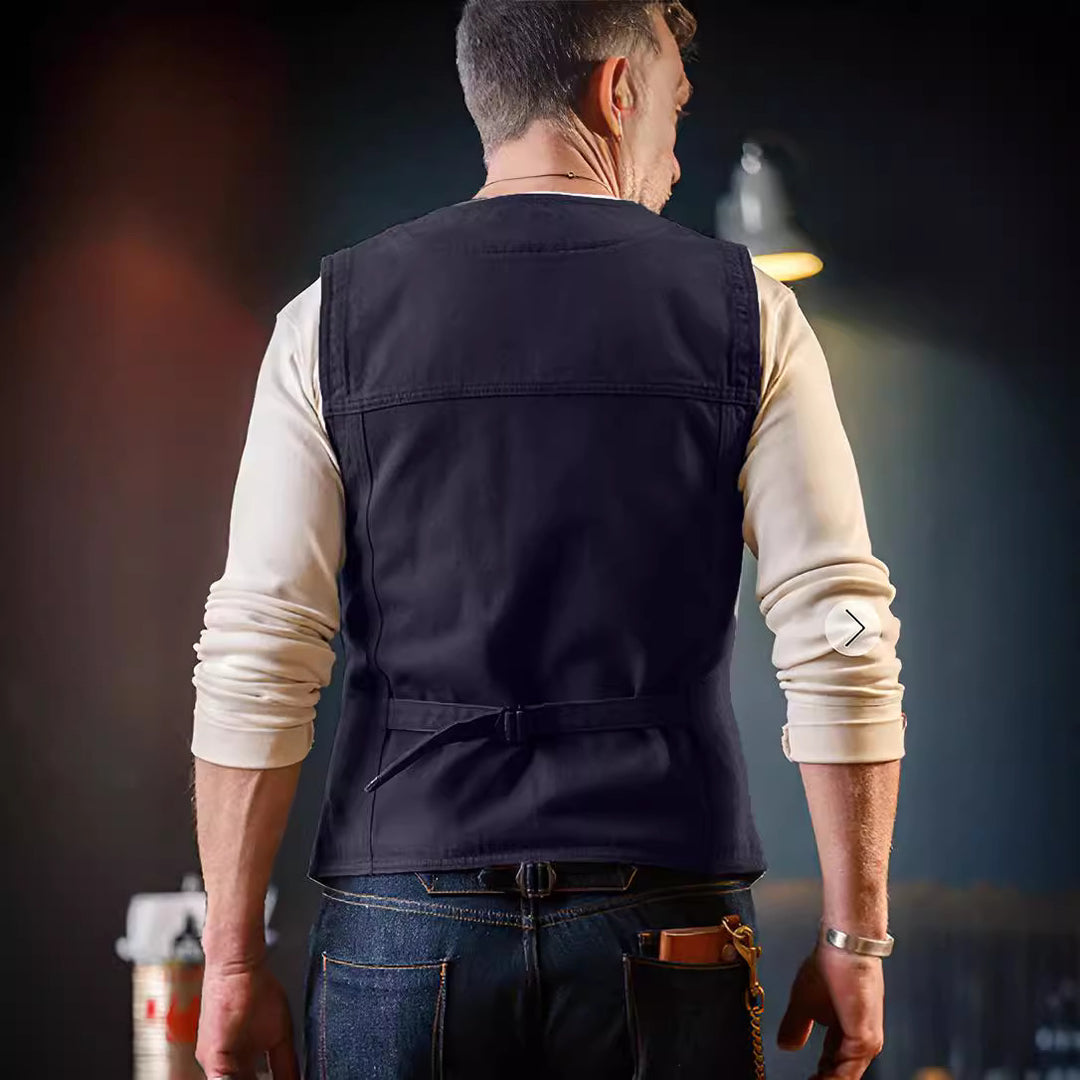 Herren komfortable Weste mit praktischen Taschen Echoarchiv