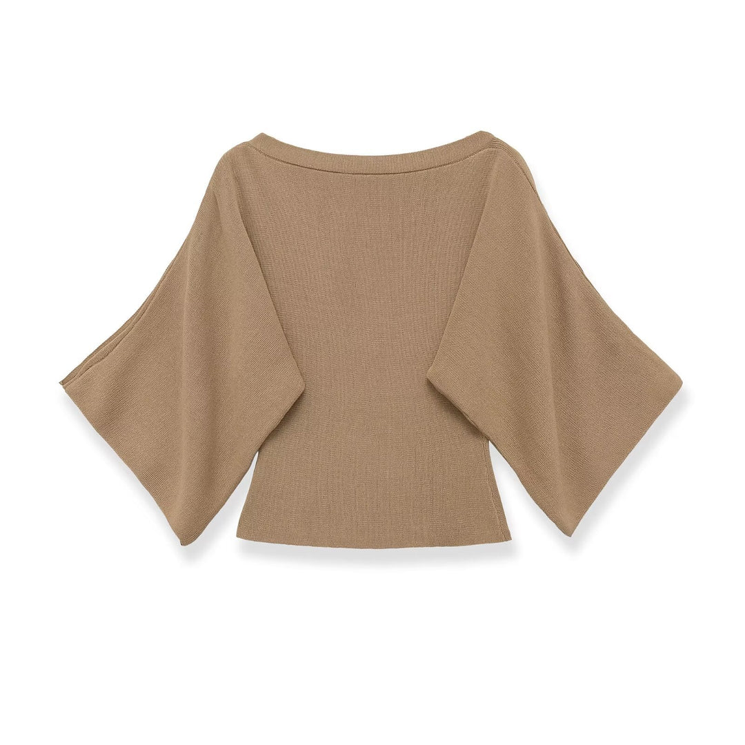 Damen Feinstrick-Poncho mit ausgestellten Fledermausärmeln Echo Archiv