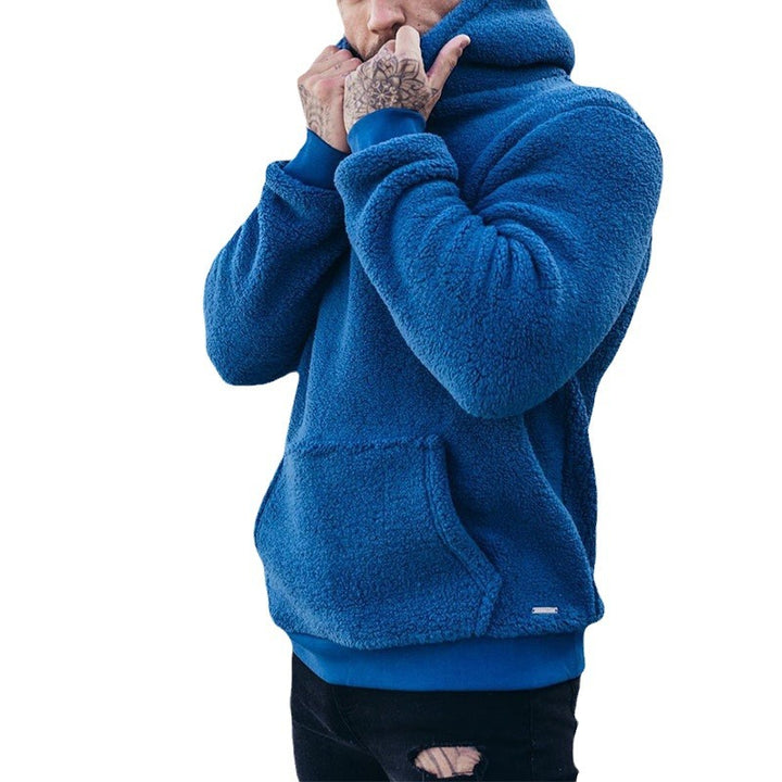 Herren kuscheliger Fleece-Pullover mit praktischem Kängurutasche Echoarchiv