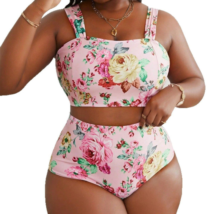 Damen Buntblumiger Bikini im Retro-Stil Echo Archiv