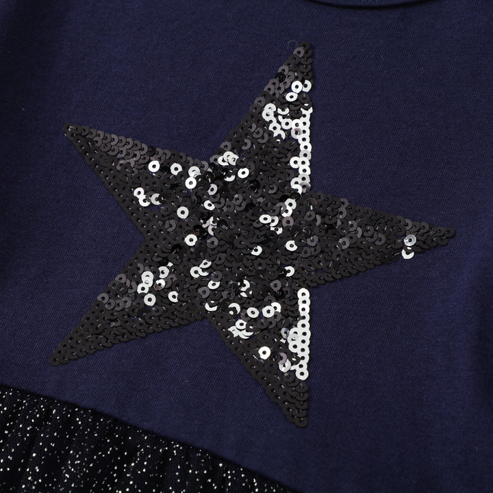 Mädchen Kleid mit glitzerndem Sternenmotiv und Tüllrock Echo Archiv