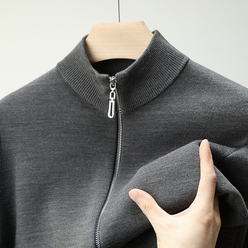 Herren elegante Strickjacke mit praktischem Reißverschluss Echoarchiv