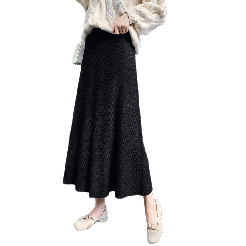 Damen Eleganter Strickrock mit strukturiertem Zopfmuster Echo Archiv