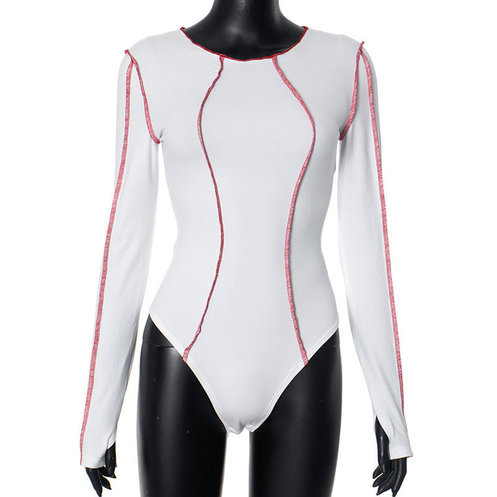 Damen Langärmliger Bodysuit mit modischen Akzenten Echo Archiv