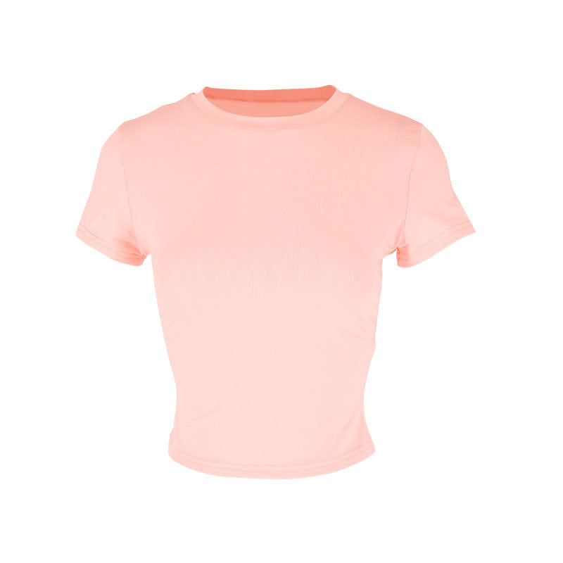 Damen figurbetontes Crop-Top mit Rundhalsausschnitt und elastischem Material Echo Archiv