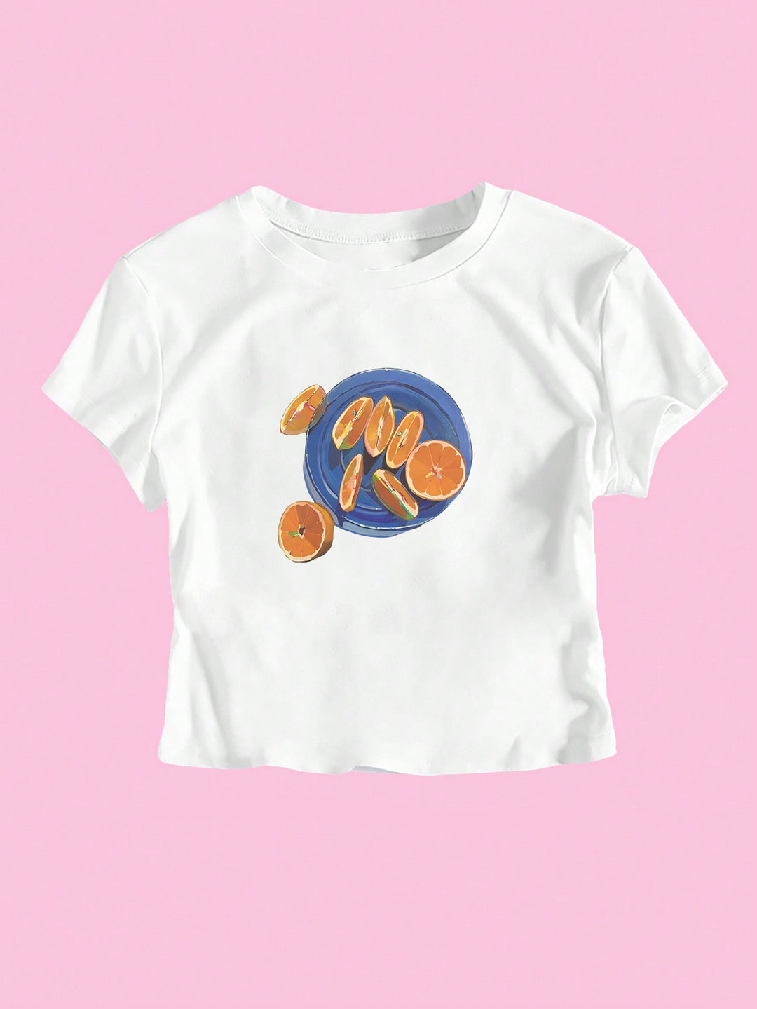 Damen Crop-T-Shirt mit fruchtigem Design und lässigem Schnitt Echo Archiv