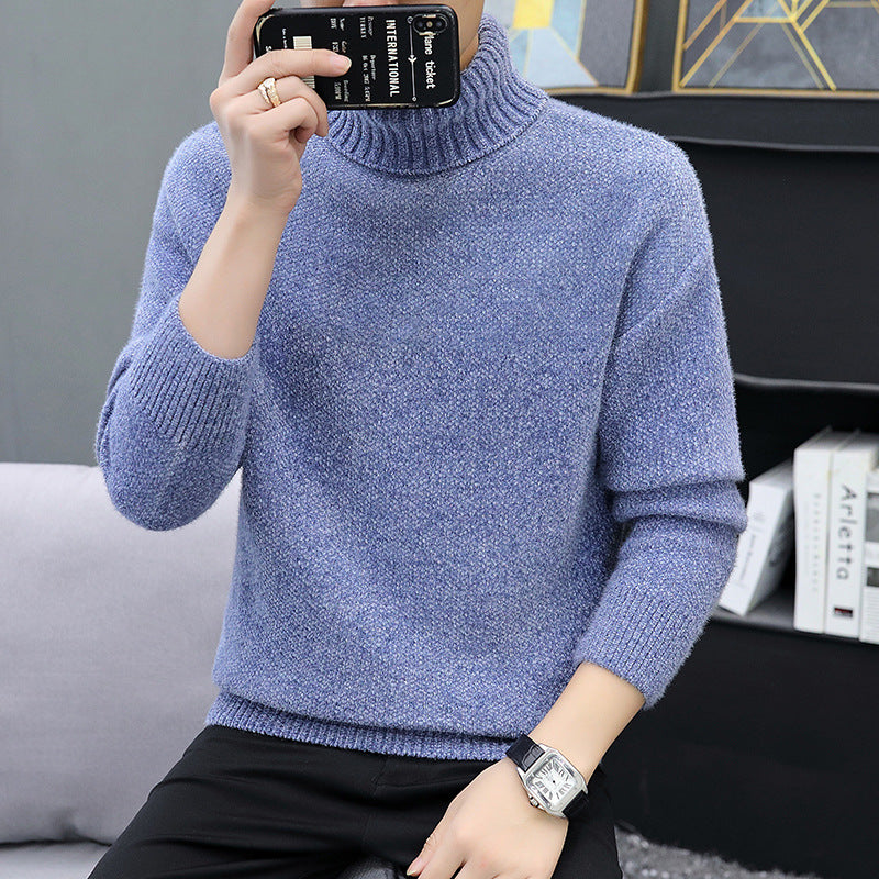 Herren Rollkragenpullover aus Bouclé-Feinstrick mit gerippten Bündchen Echo Archiv