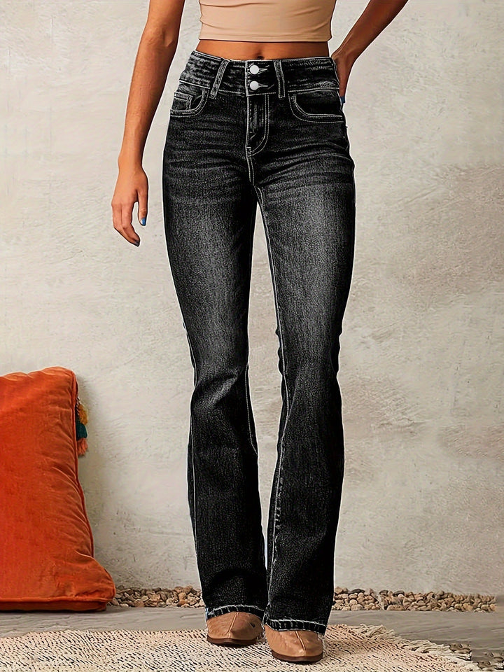 Damen Hochtaillierte Bootcut JEchoarchivns Echoarchiv