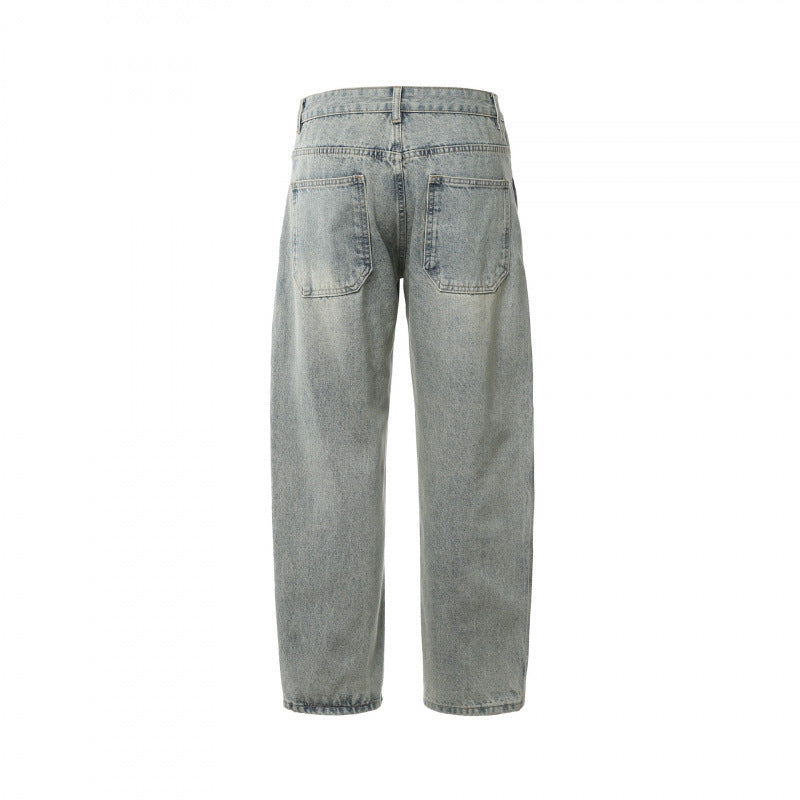 Herren Lässige Straight‑Leg Jeans mit Used‑Waschung und Destroyed-Details Echo Archiv