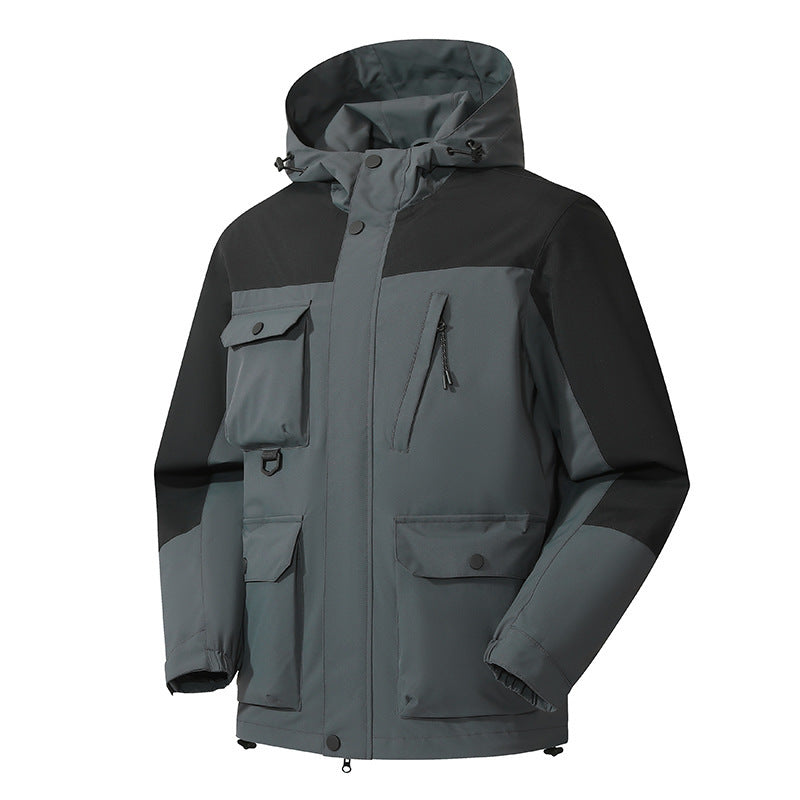 Herren Technische Utility-Fieldjacke mit Kapuze, Mehrfachtaschen und windabweisender Shell Echo Archiv