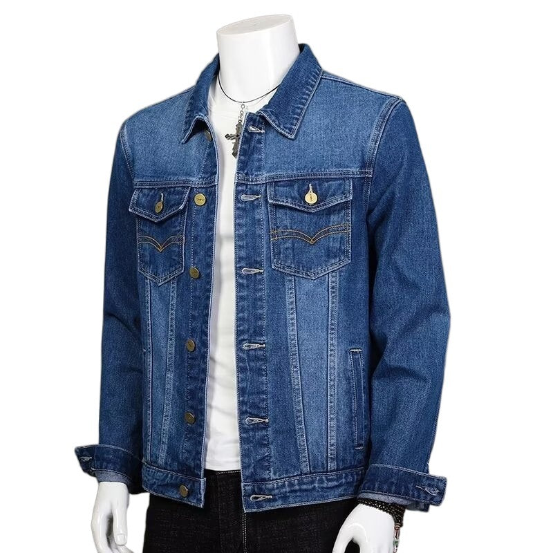 Herren Klassische Denimjacke mit modernen Details Echo Archiv