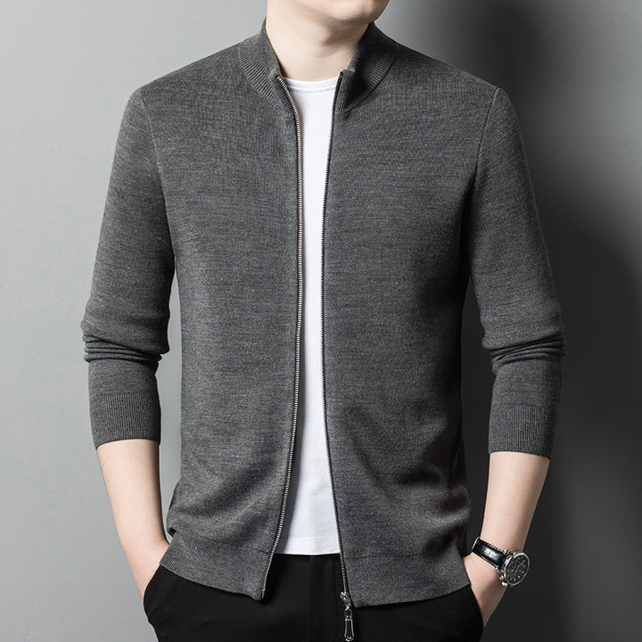 Herren elegante Strickjacke mit praktischem Reißverschluss Echoarchiv