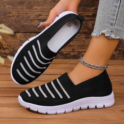 Damen nan gestrickte Slipper Sneaker mit elastischem Einstieg und leichter Komfortsohle Echo Archiv