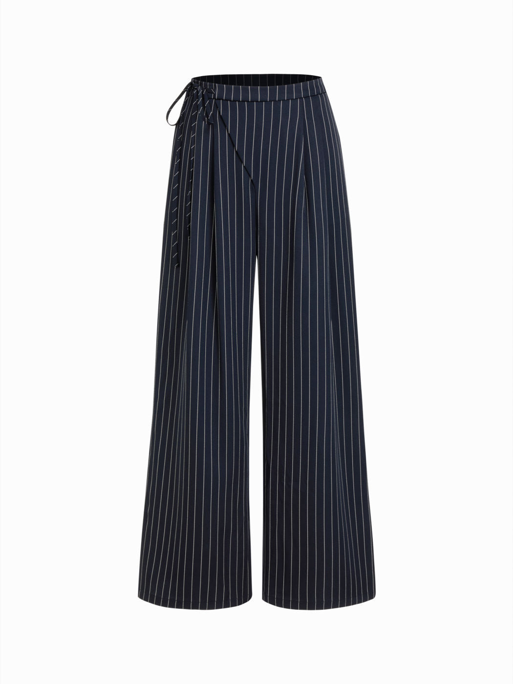 Damen Weite Streifenhose mit Taillengürtel Echo Archiv