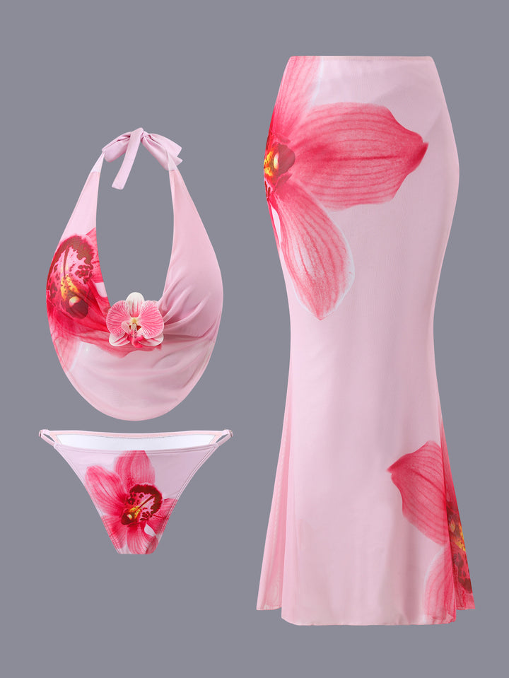 Damen Bikini-Set mit floralem Design und elegantem Wickeloberteil Echo Archiv