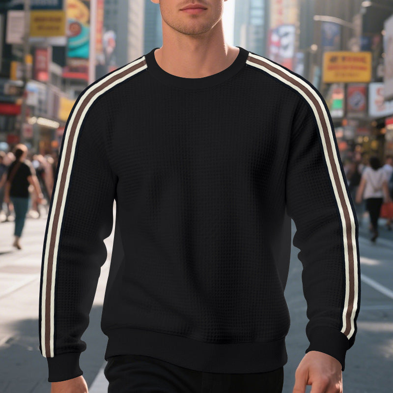 Herren Sportlicher Sweatshirt mit strukturierter Oberfläche und modernen Streifen Echoarchiv