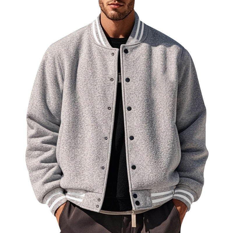 Herren sportliche Collegejacke mit Kontrastdetails Echoarchiv