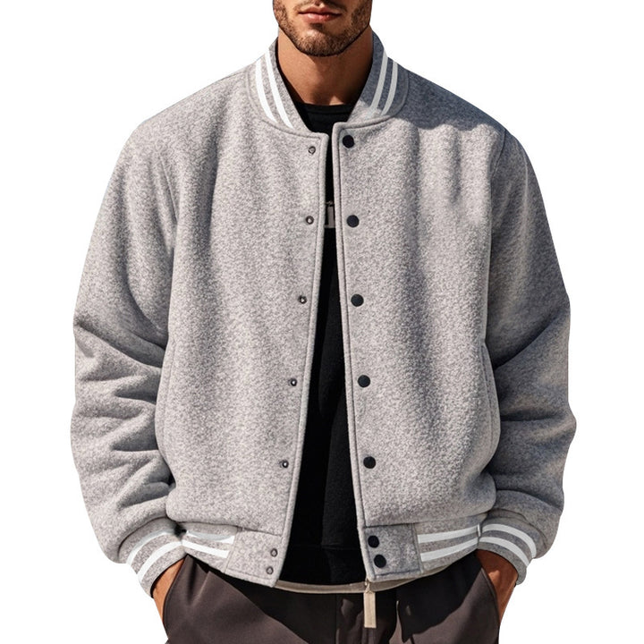 Herren sportliche Collegejacke mit Kontrastdetails Echoarchiv