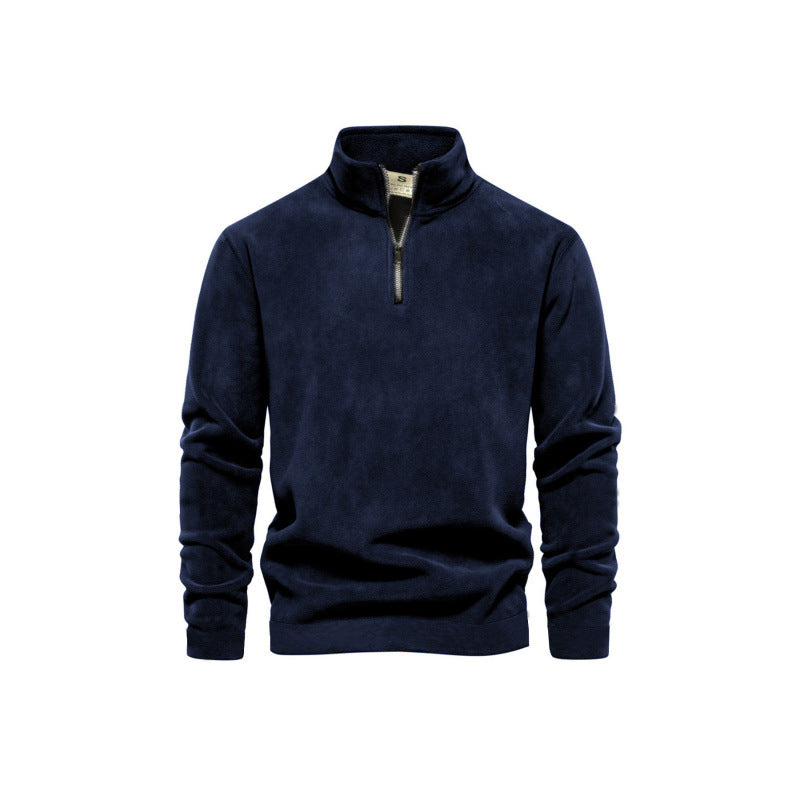 Herren Fleece-Pullover mit Stehkragen Echoarchiv