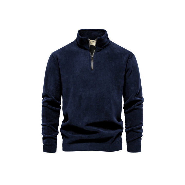 Herren Fleece-Pullover mit Stehkragen Echoarchiv