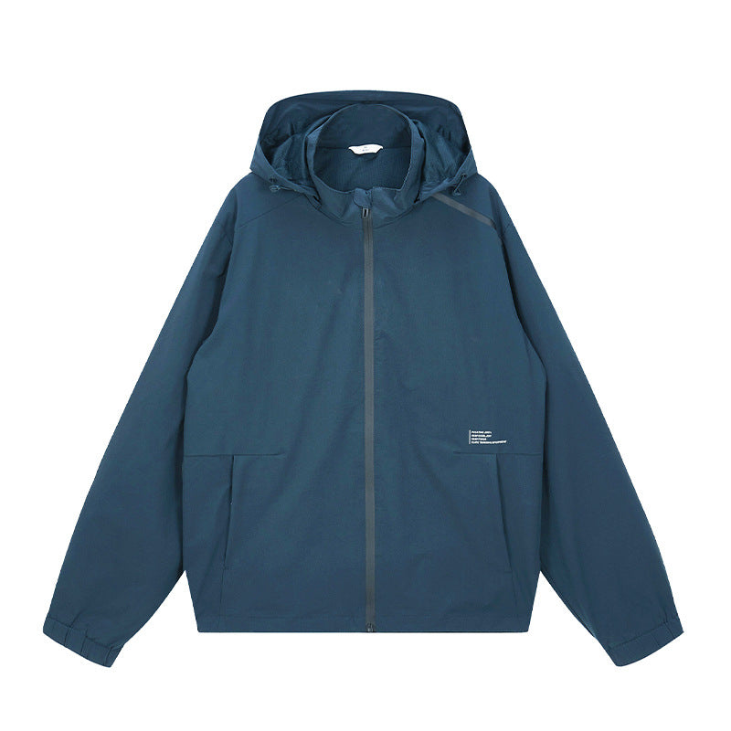 Herren Leichte Outdoor-Jacke mit verstellbarer Kapuze und wasserdichtem Material Echoarchiv