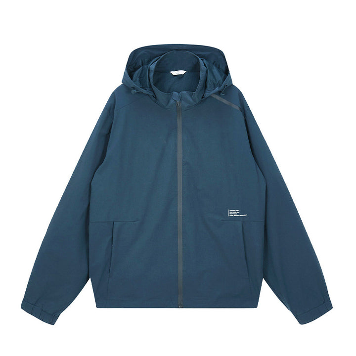 Herren Leichte Outdoor-Jacke mit verstellbarer Kapuze und wasserdichtem Material Echoarchiv