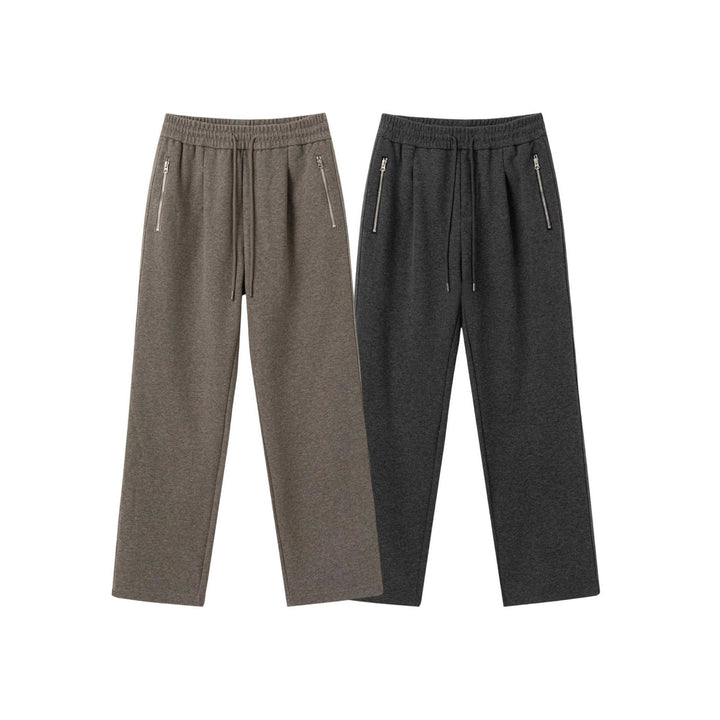 Unisex Locker geschnittene Jogginghose mit elastischem Bund und Reißverschlusstaschen Echoarchiv