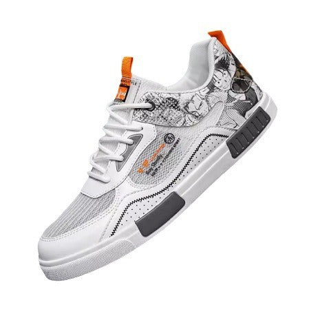 Unisex modischer Low-Top Sneaker mit atmungsaktivem Mesh gedämpfter EVA-Sohle und grafischem Comic-Print – Norré