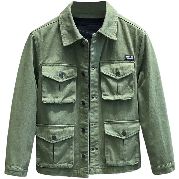 Herren Utility-Fieldjacke mit vier aufgesetzten Pattentaschen und klassischem Hemdkragen Echoarchiv